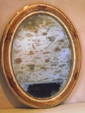 french antqiue oval gilded mirror